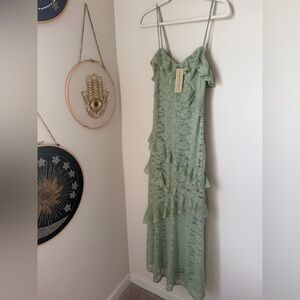 green emerald velvet dress Sachin & Babi Kennedy Floral Gown main image 0